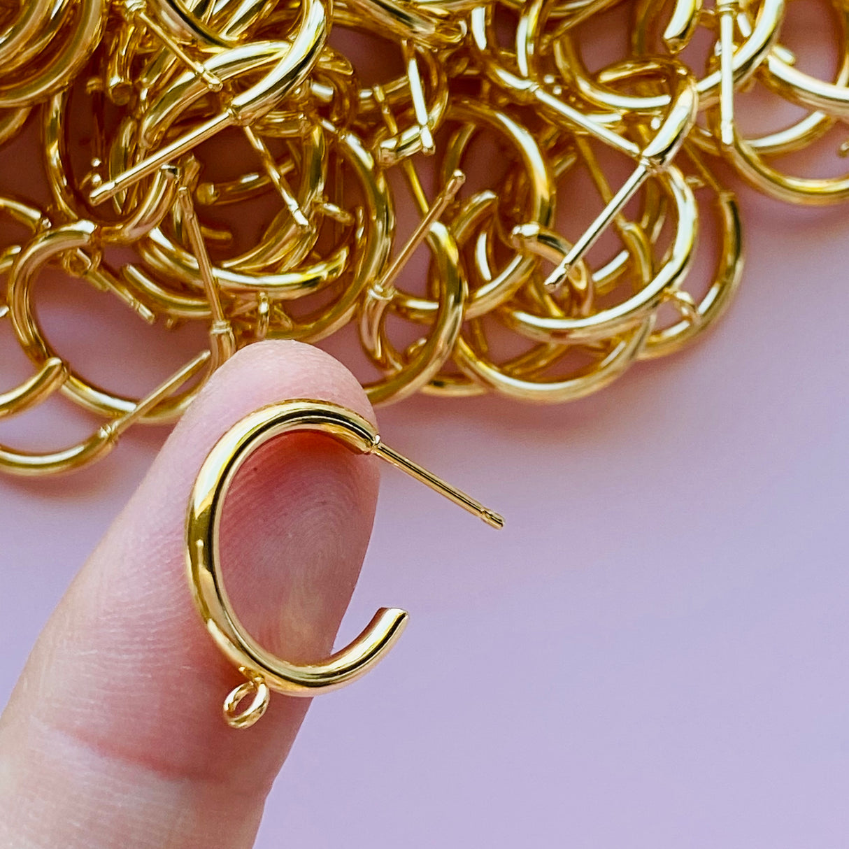 Half Hoop with Loop - Gold plated
