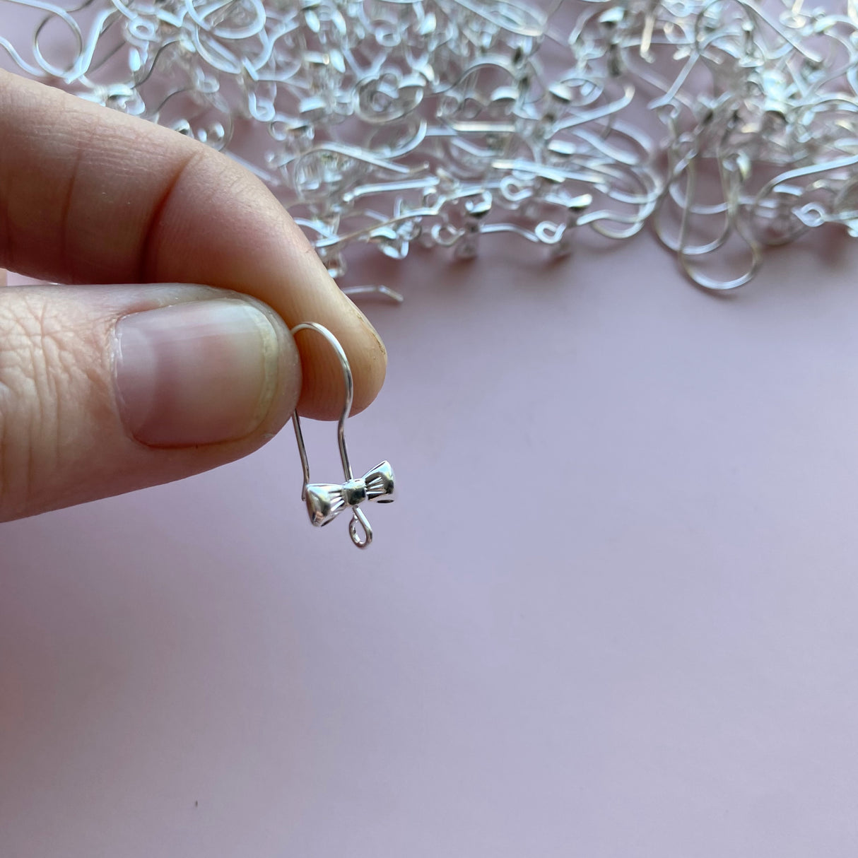 Bow Hook - Bright Silver