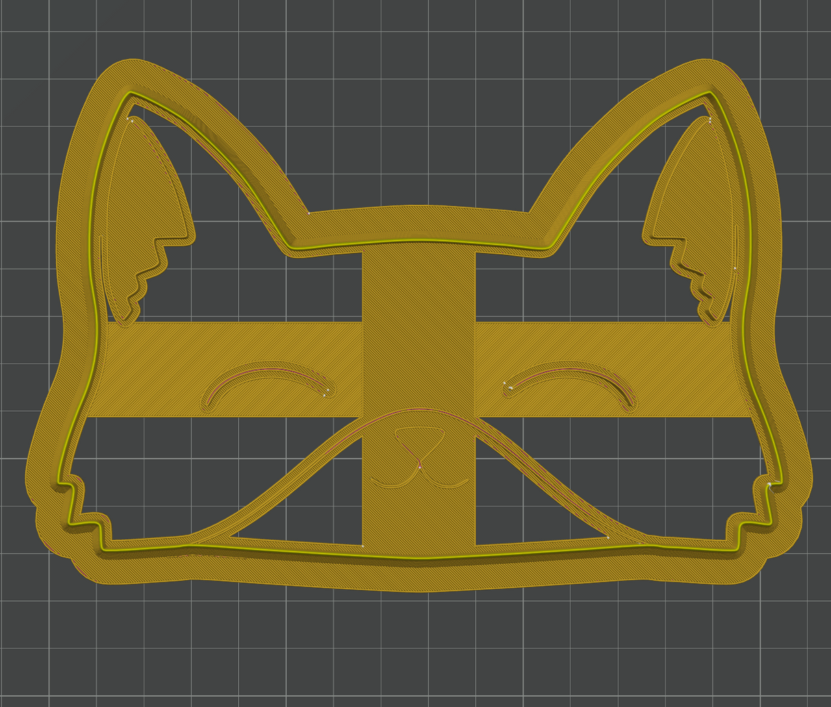 Fox Glasses Tray Cutter STL - digital download