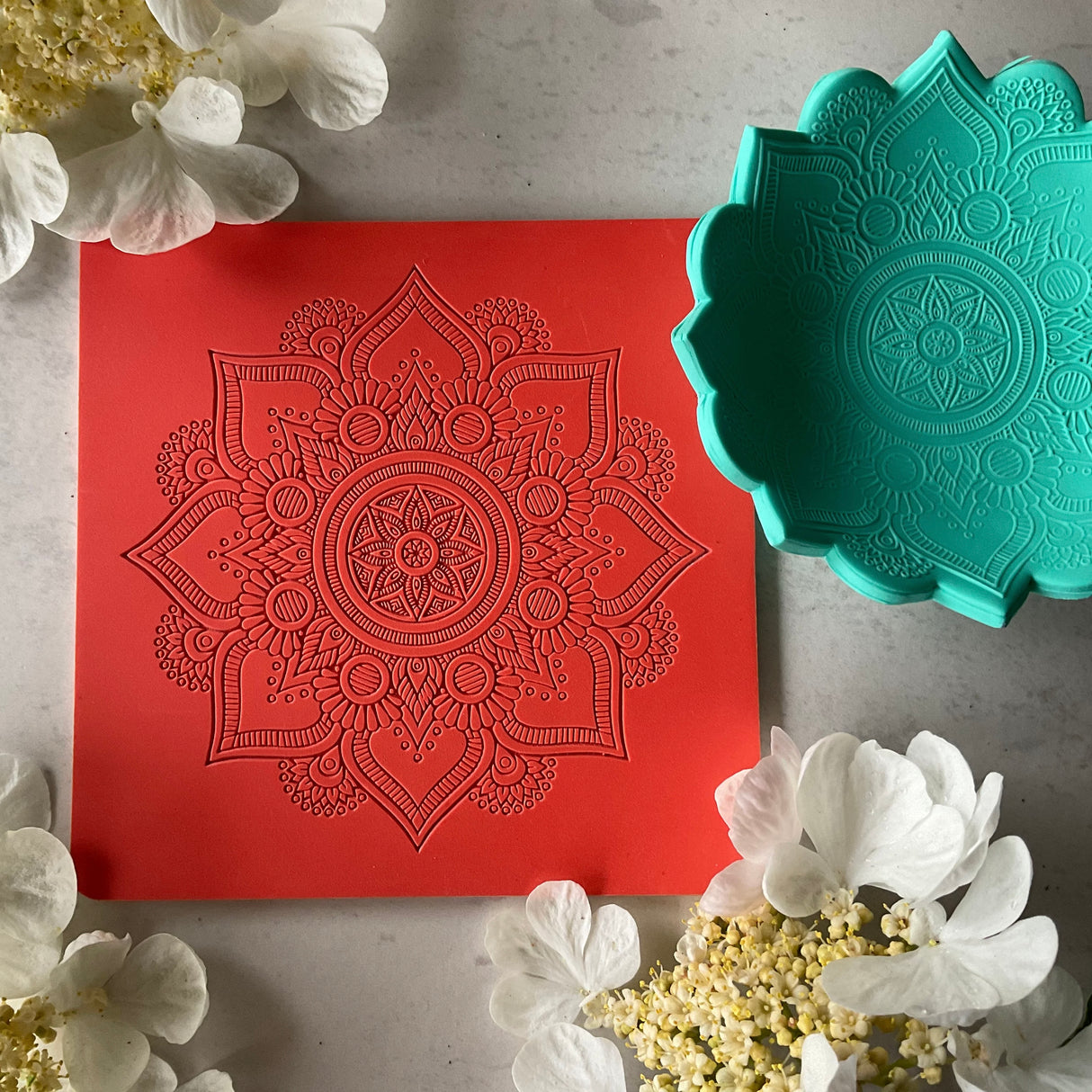 Intricate Mandala Trinket Dish - Texture Mat