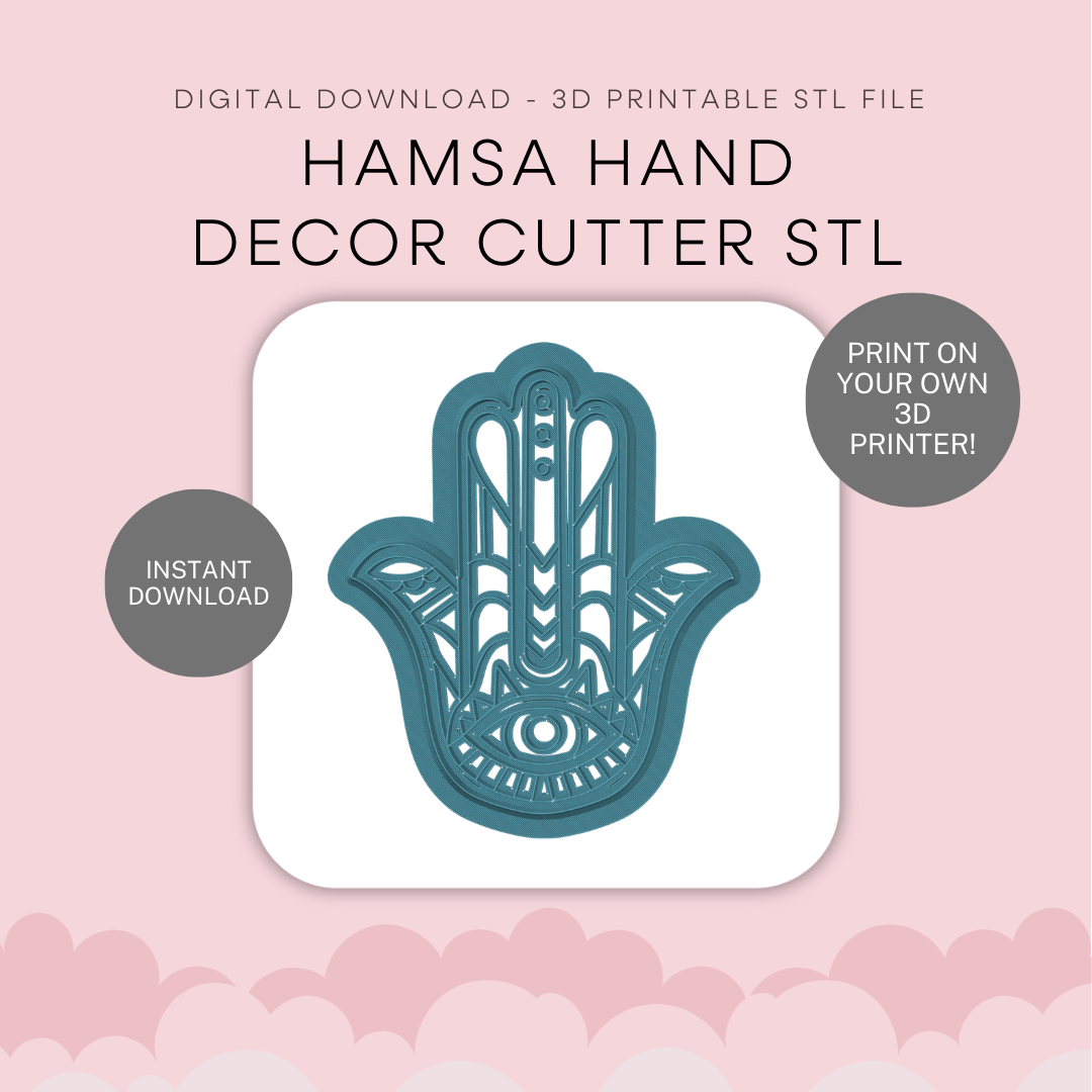 Hamsa Hand Decor Cutter STL - digital download