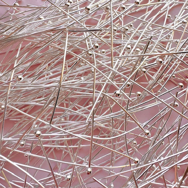 Ball Head Pins - Silver Plated Stainless Steel