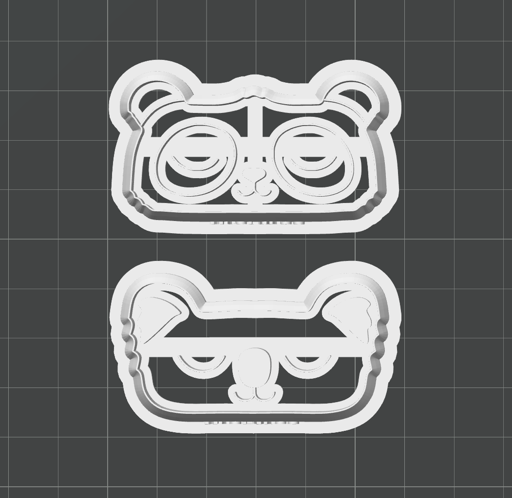 Panda + Tiger Kids Barette Cutter Set STL - digital download