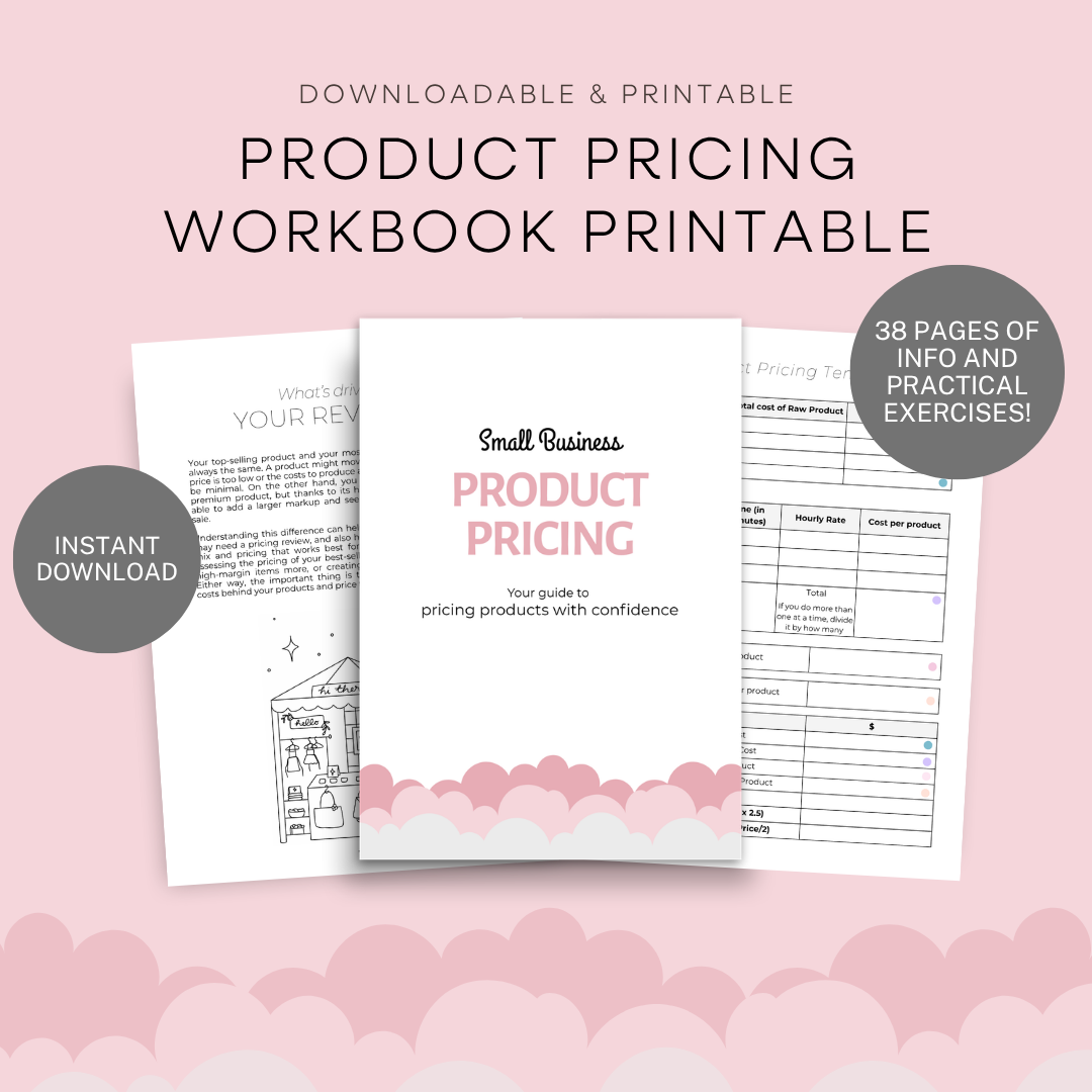 Product Pricing Workbook Printable