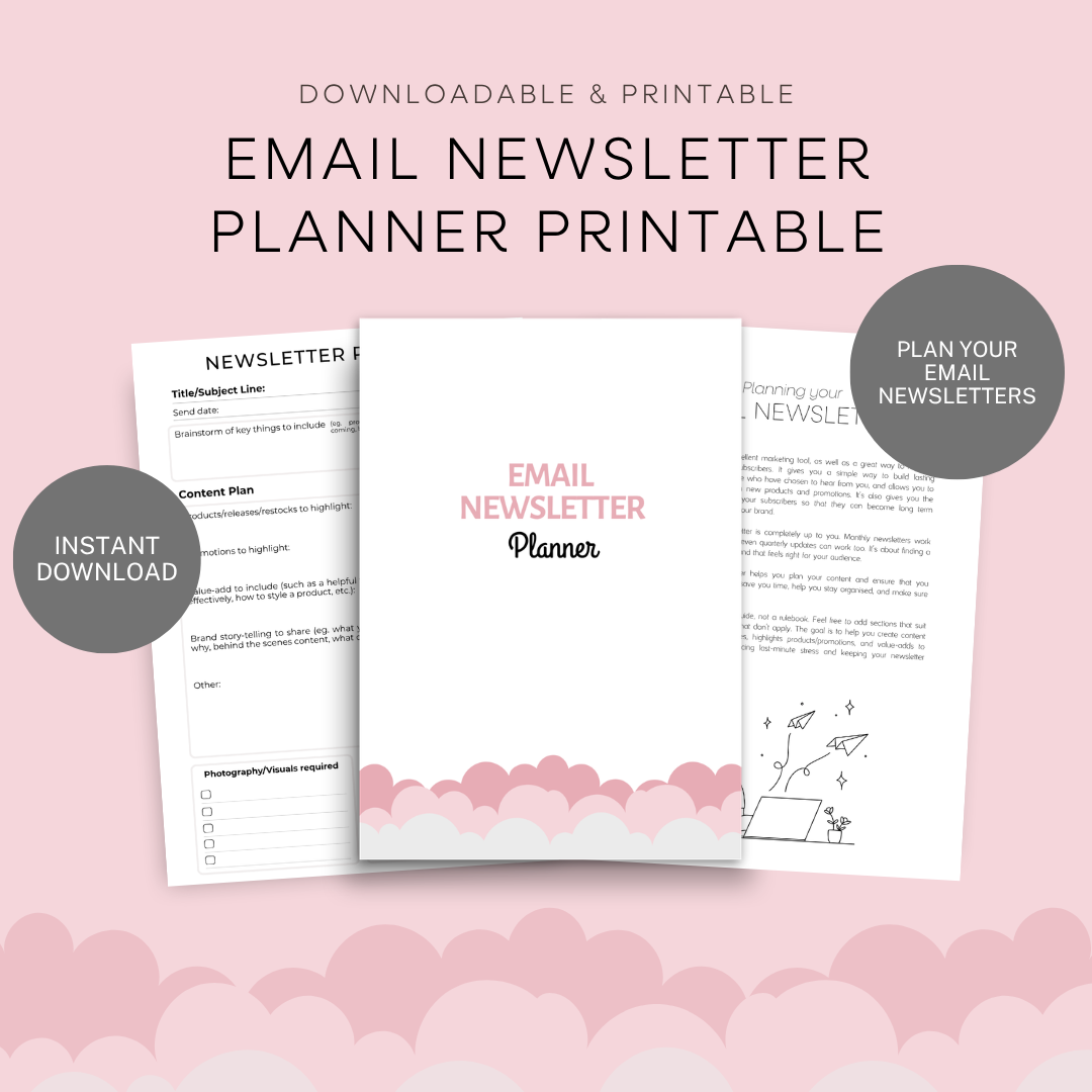 Email Newsletter Planner Printable