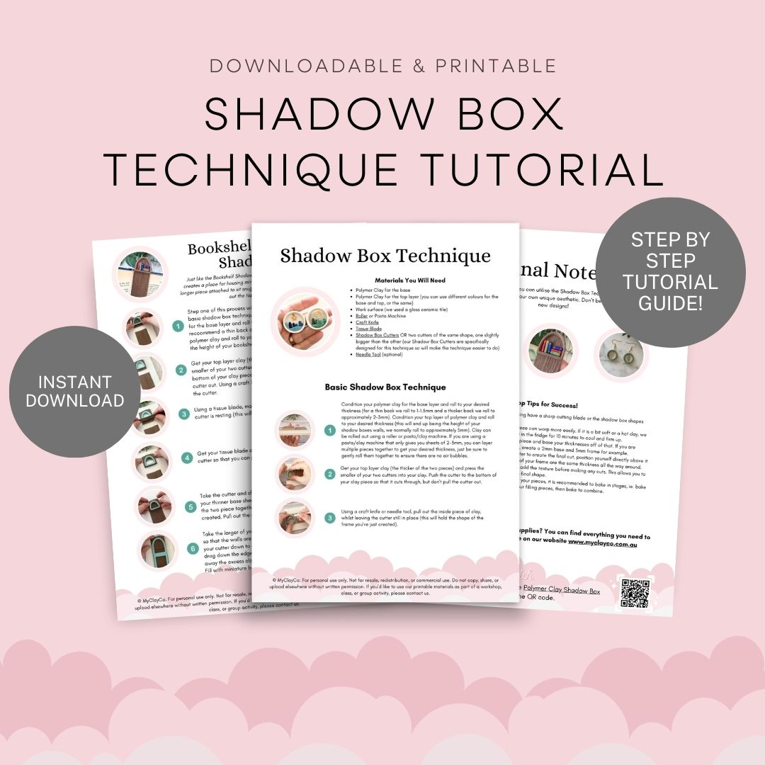 Polymer Clay Shadow Box Technique - Printable Tutorial