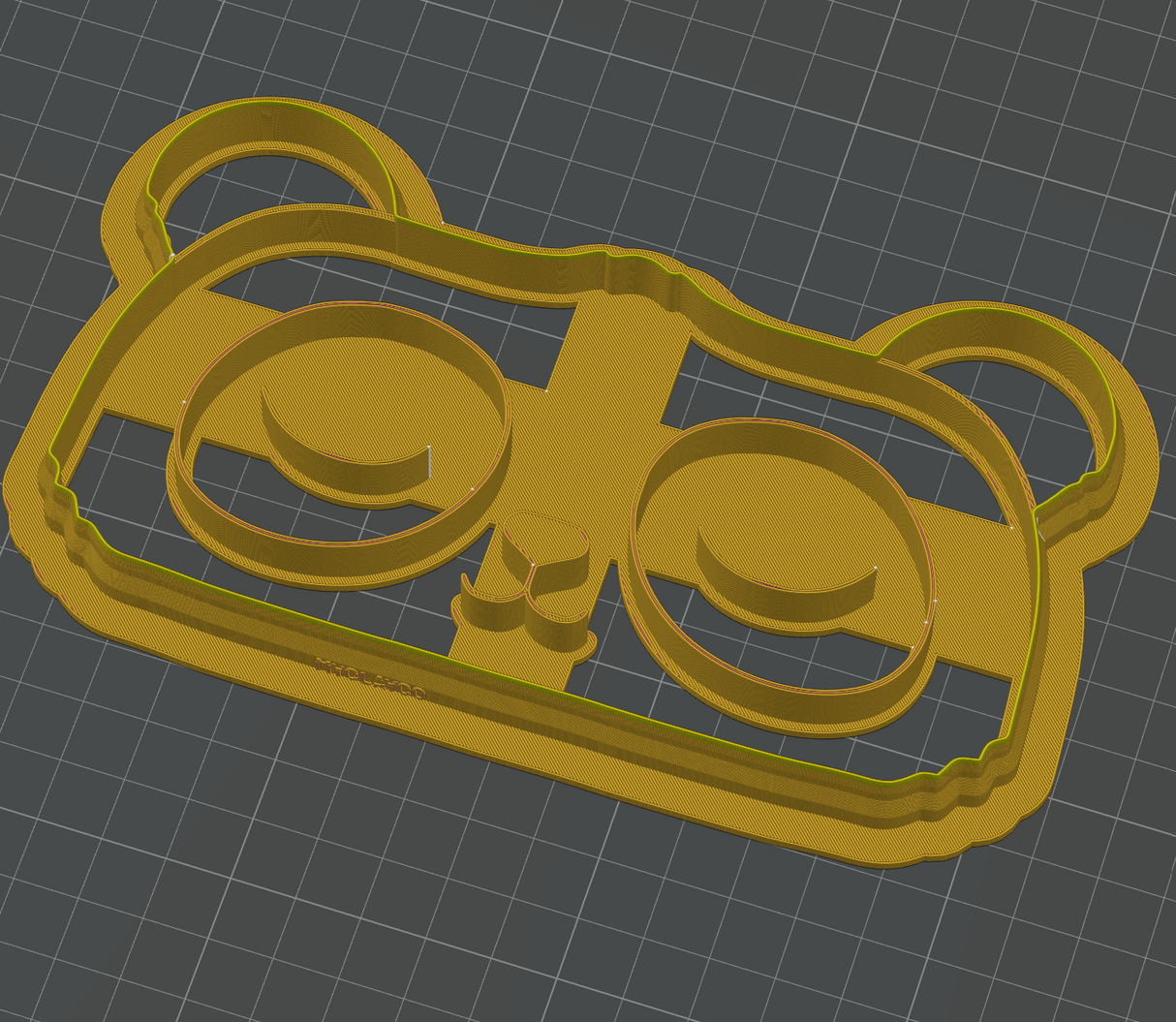 Panda Glasses Tray Cutter STL - digital download