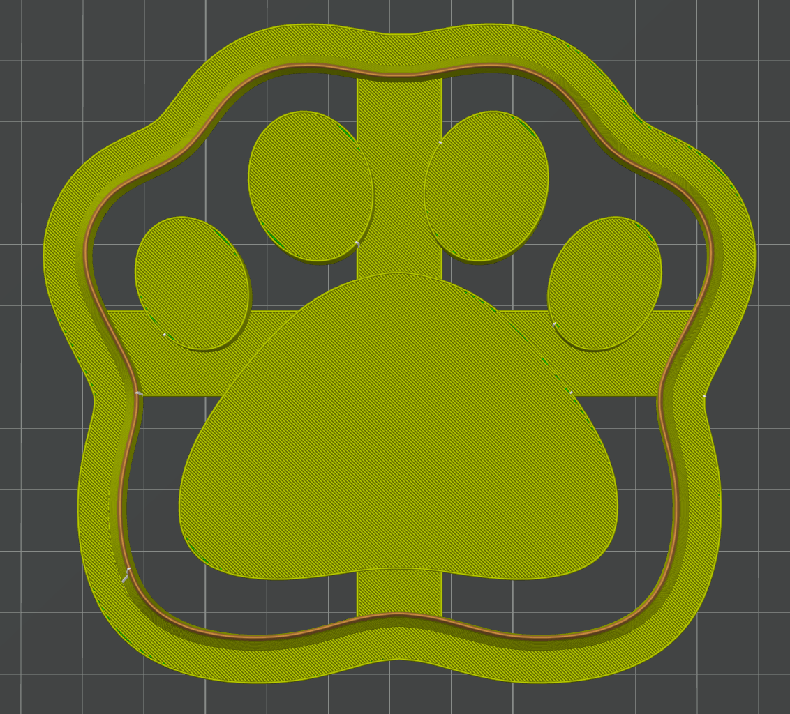 Paw Print Decor - 4 Cutter Set STL - digital download