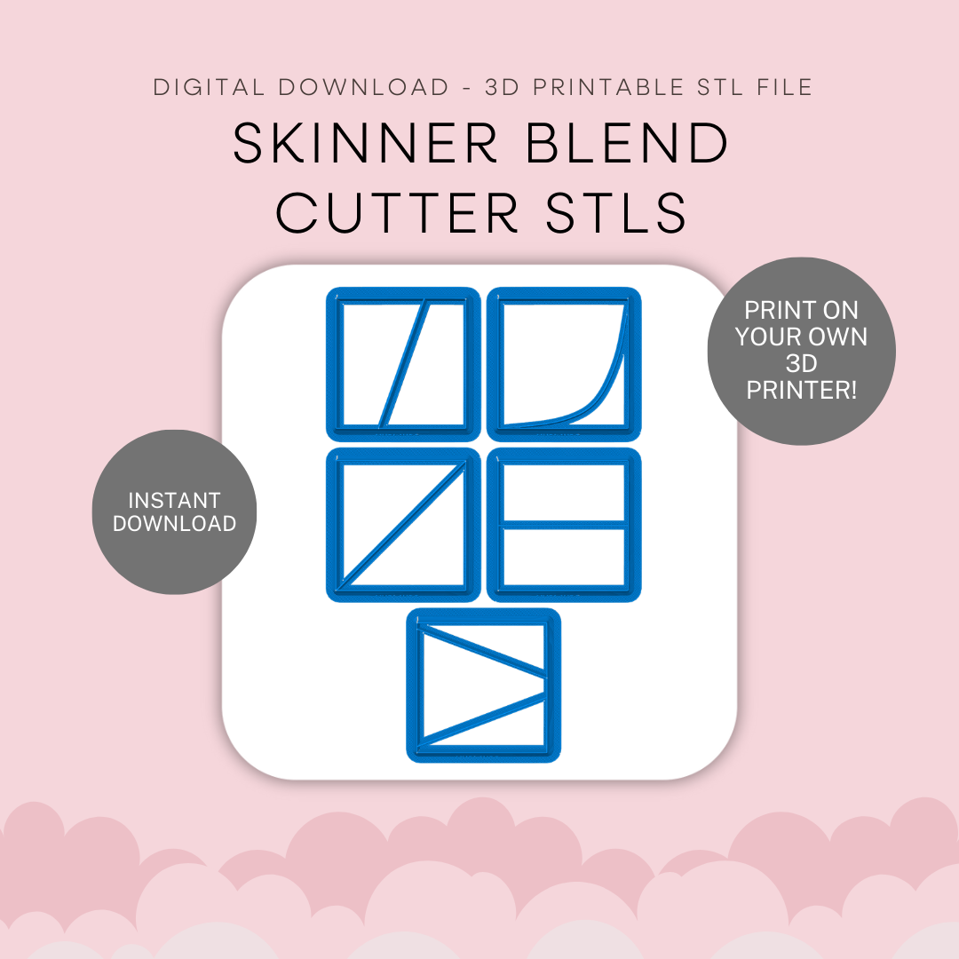 Skinner Blend Starter Pack 50mm Cutter STL - digital download