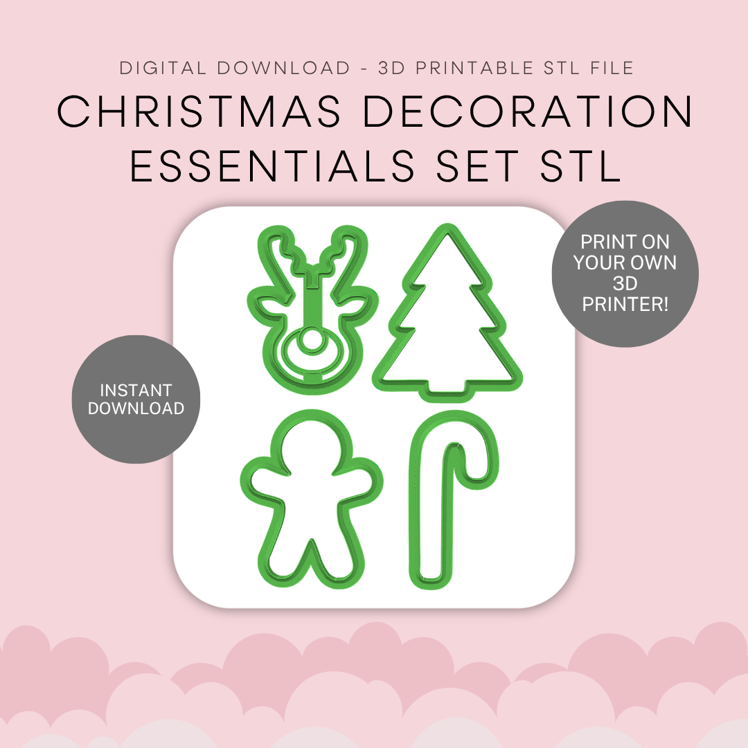 Christmas Decoration Essentials Set STL - digital download