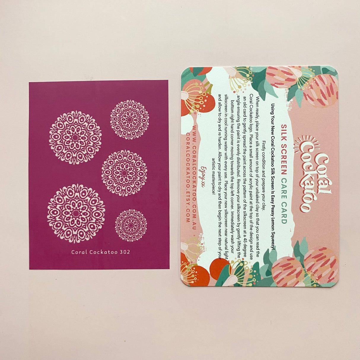 Abstract Pattern Mandala Earrings (302) Silk Screen