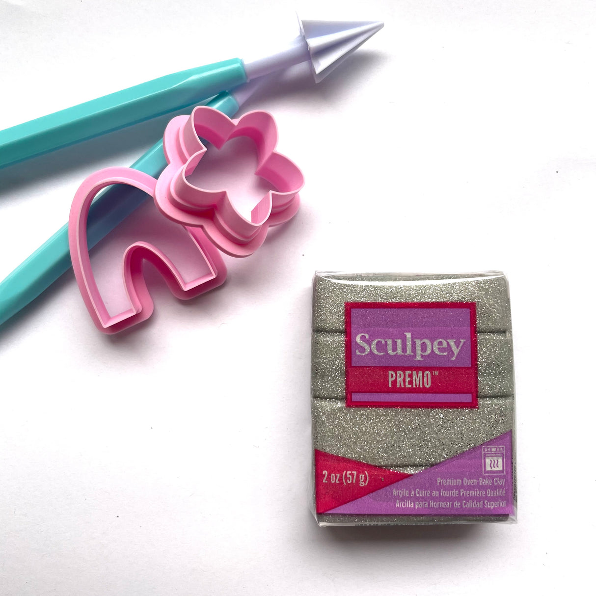 Sculpey Premo - White Gold Glitter