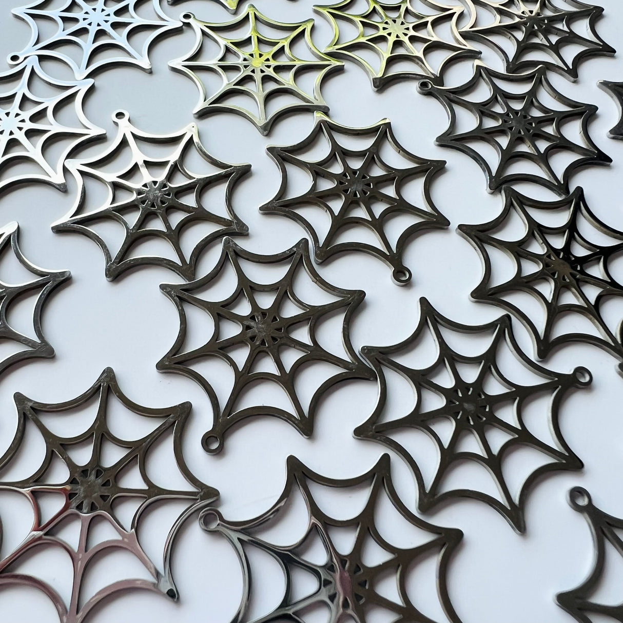 Cobweb Charms - Stainless Steel