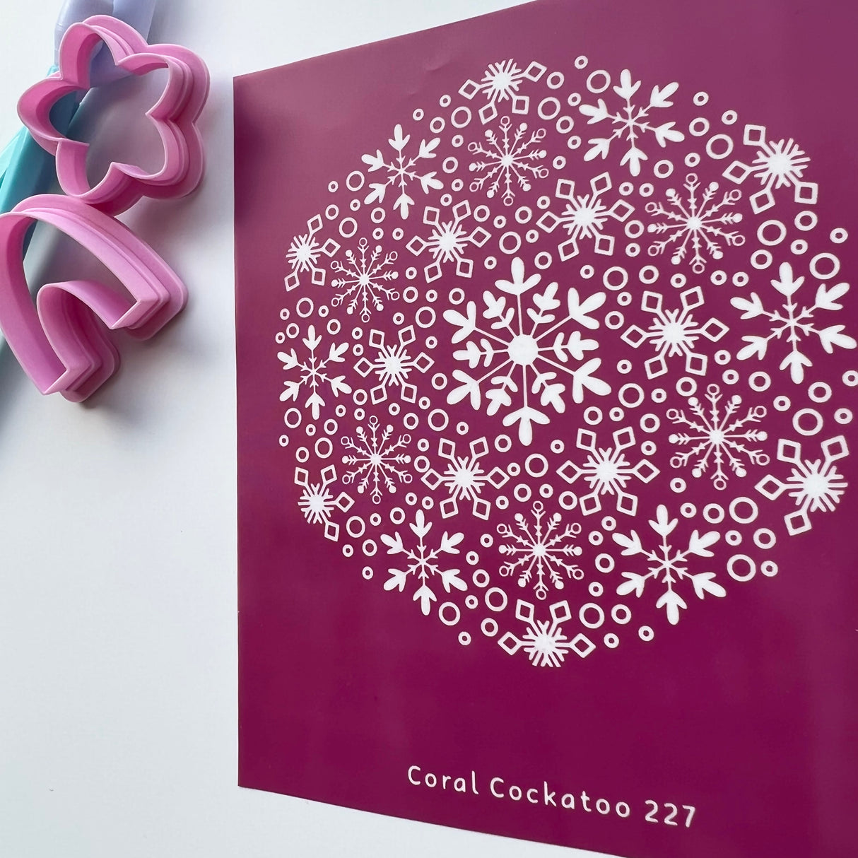 Snowflakes Trinket Dish Silk Screen