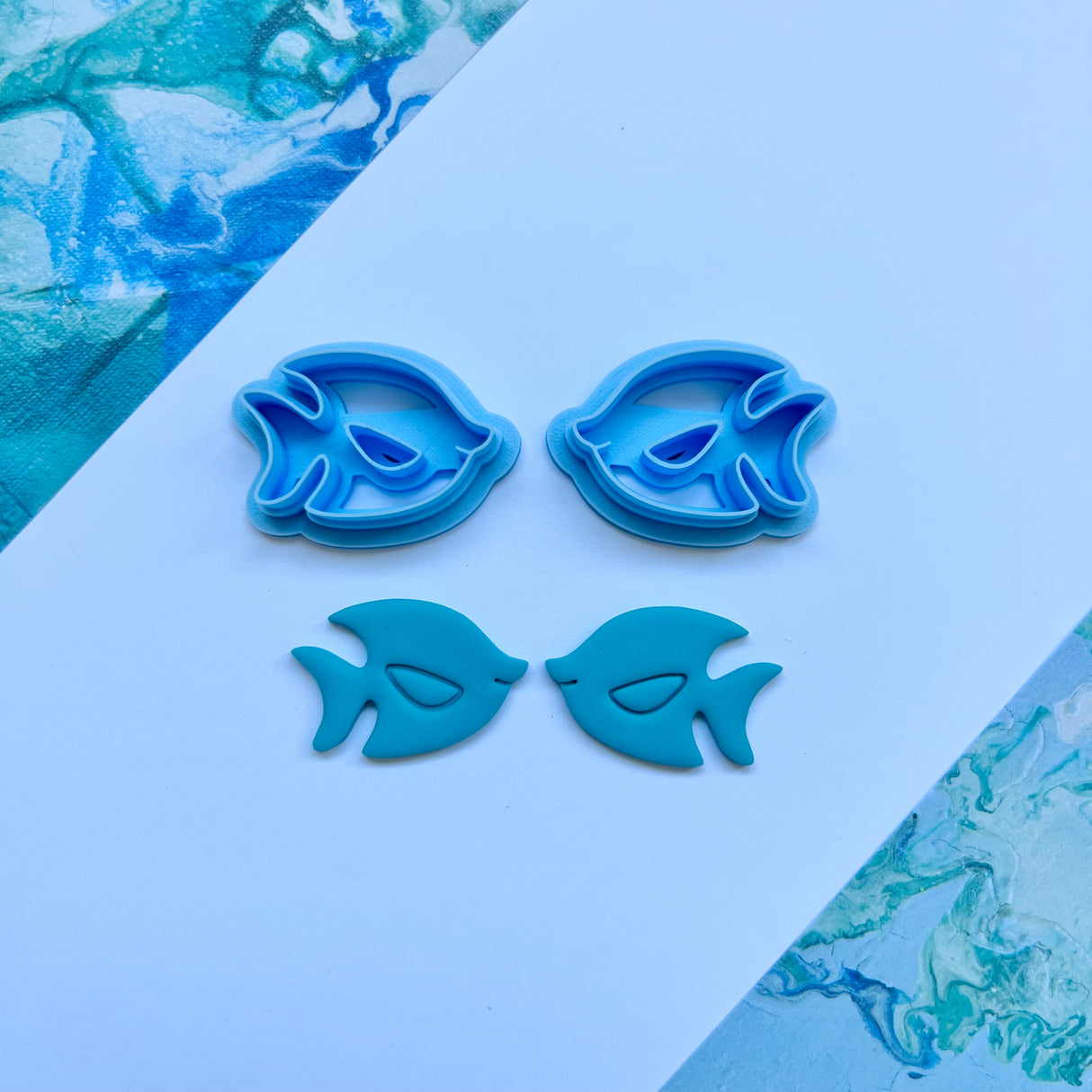 Angel Fish Mirrored Cutter Set