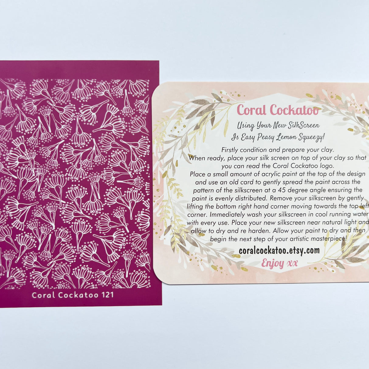 Eucalyptus Blossoms Silk Screen