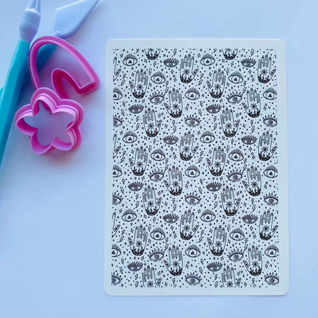Monochrome Palmistry Waterslide Transfer Decal