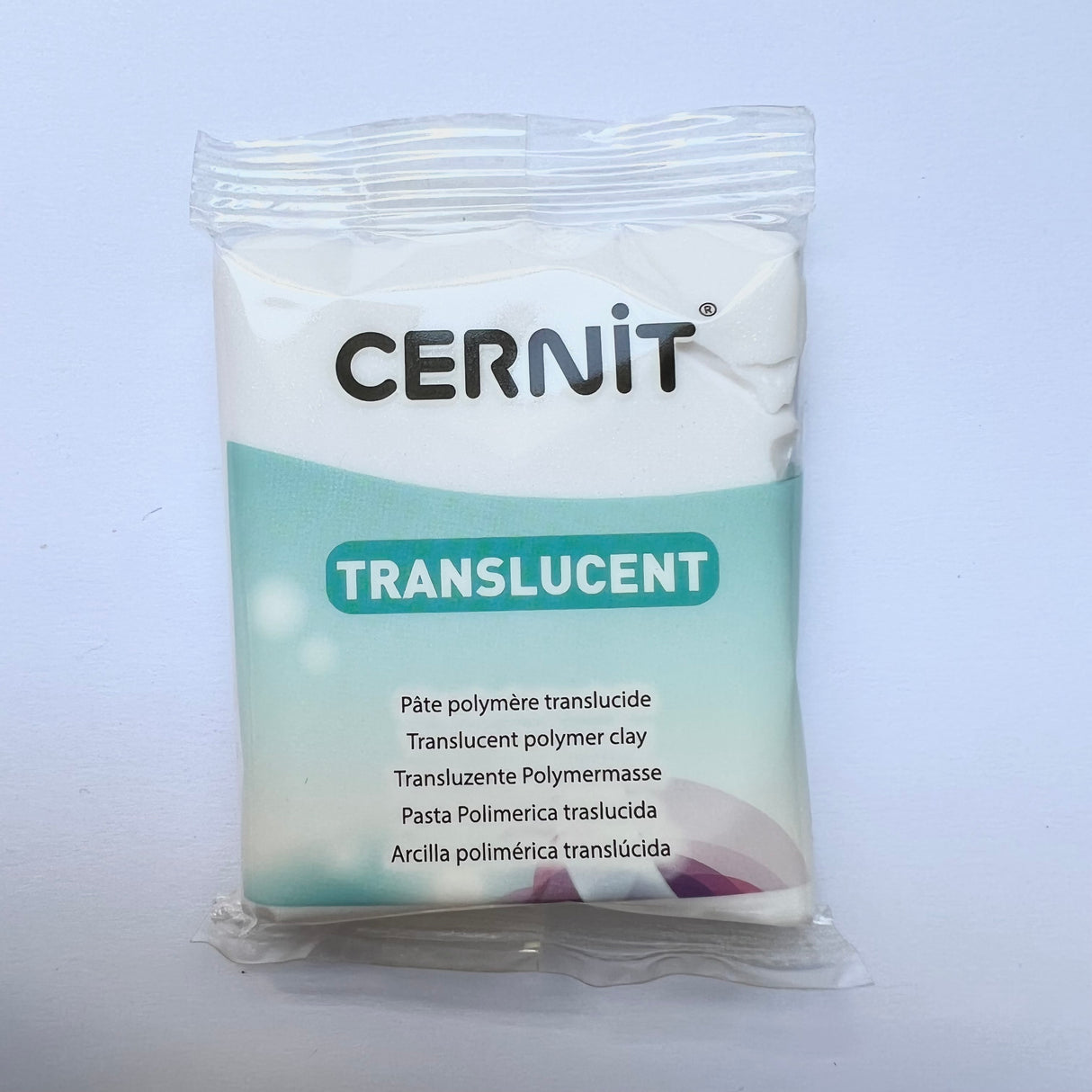 Cernit Translucent - White Glitter