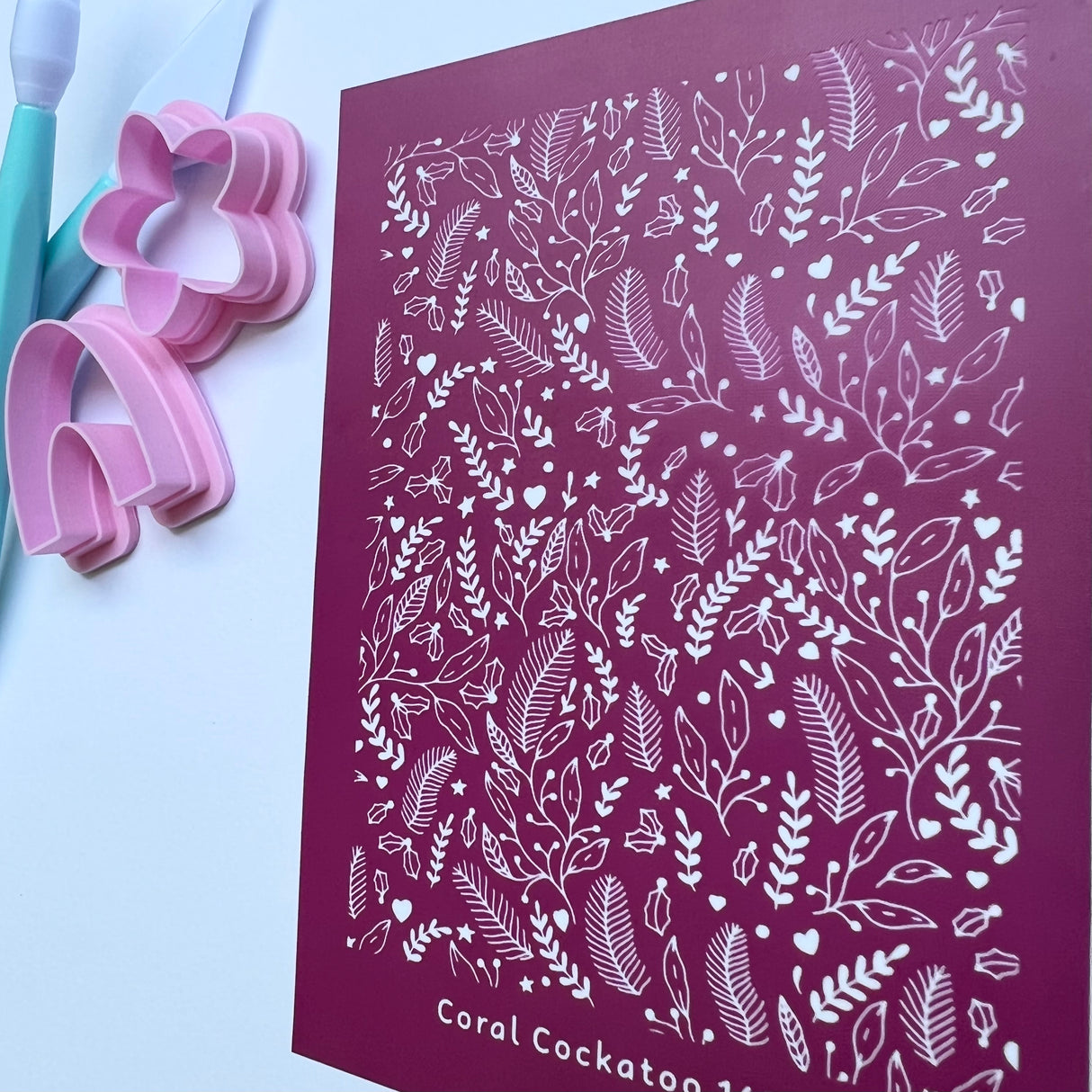 Christmas Flora Silk Screen