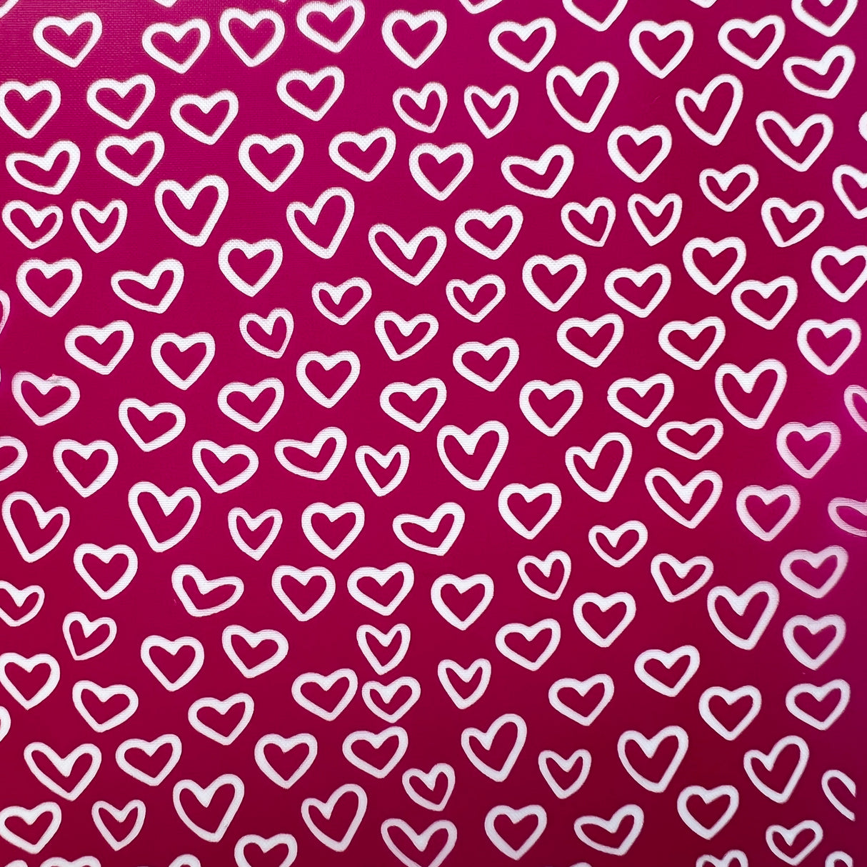 Mini Hearts Outline Silk Screen 095