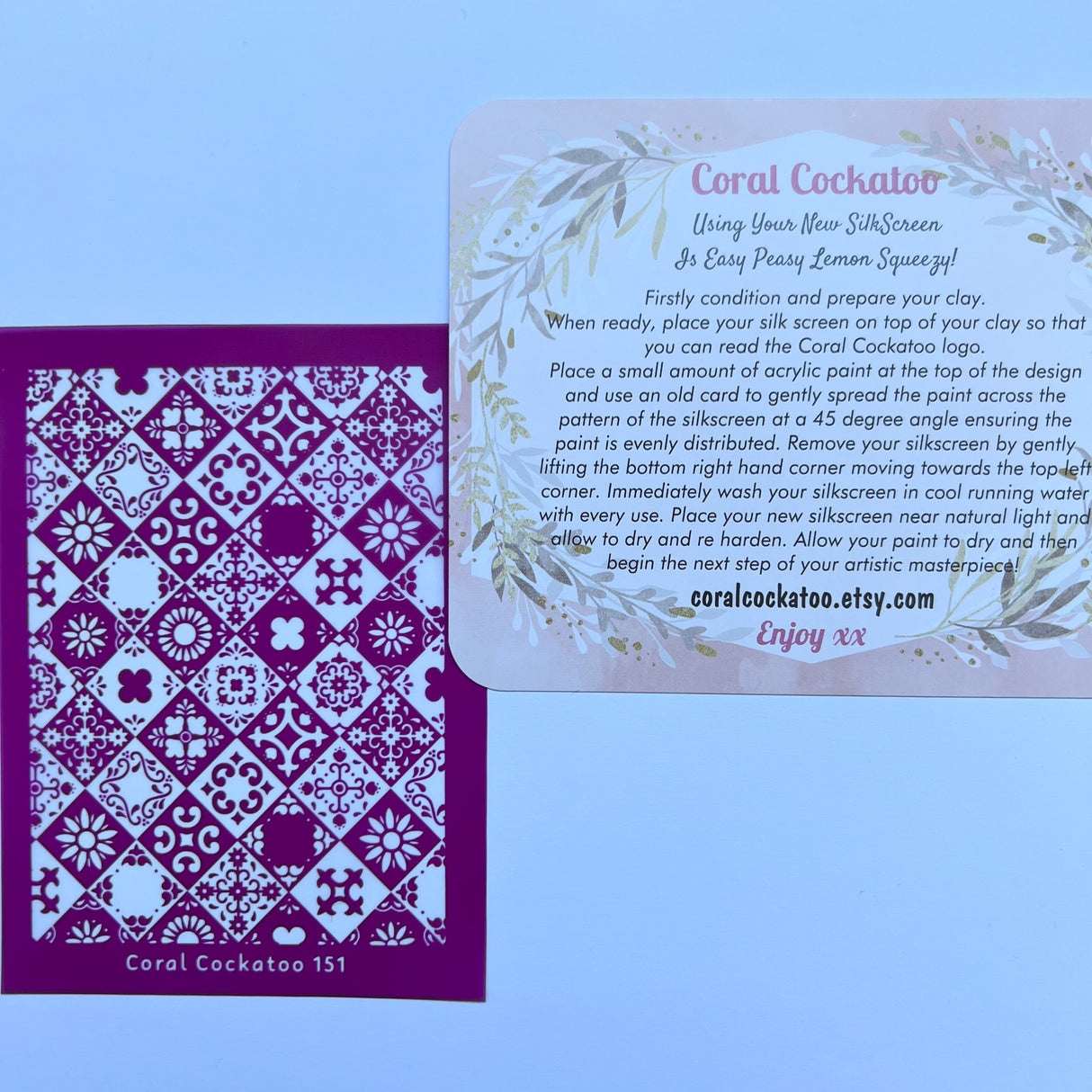 Fiona's Kitchen Tiles Silk Screen 151