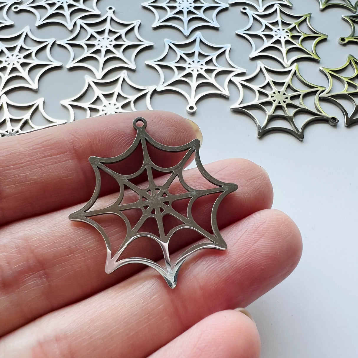 Cobweb Charms - Stainless Steel