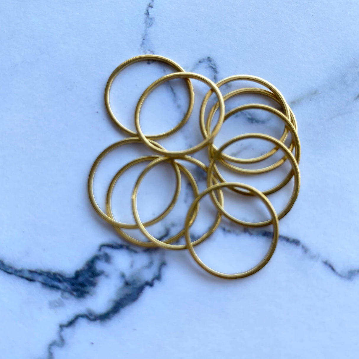 Circle Open Back Bezel - Gold Plated Stainless Steel - 20 pack