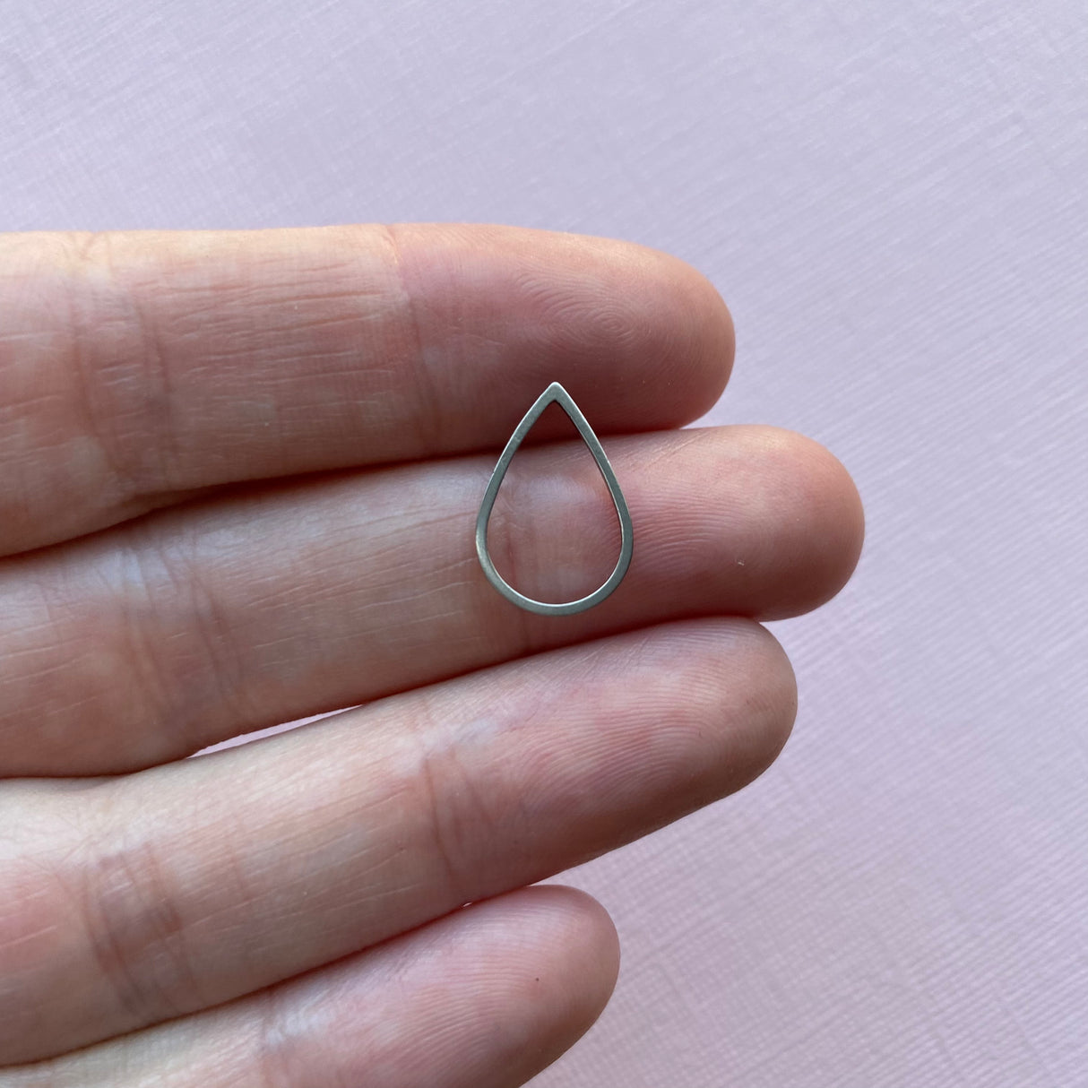 Teardrop Open Back Bezel - Stainless Steel - 20 pack