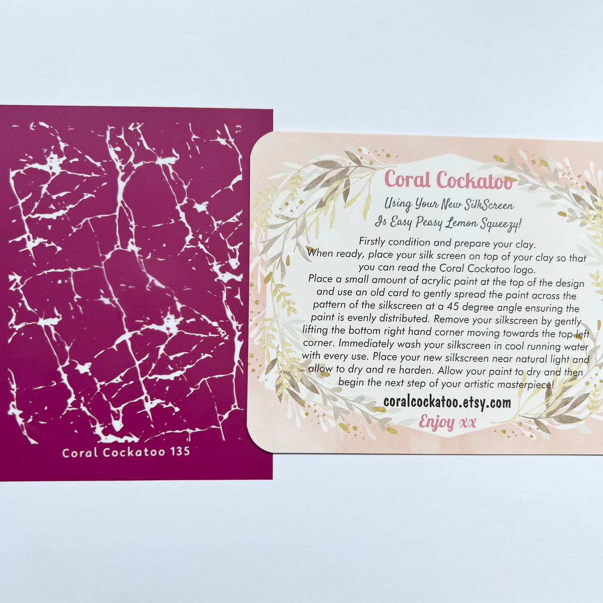 Marble Crackle Silk Screen