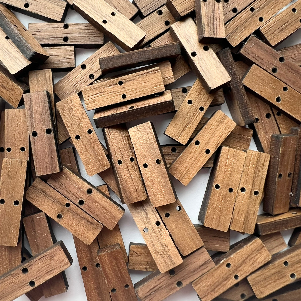 Linking Rectangle Wooden Earring Component - 10 pack