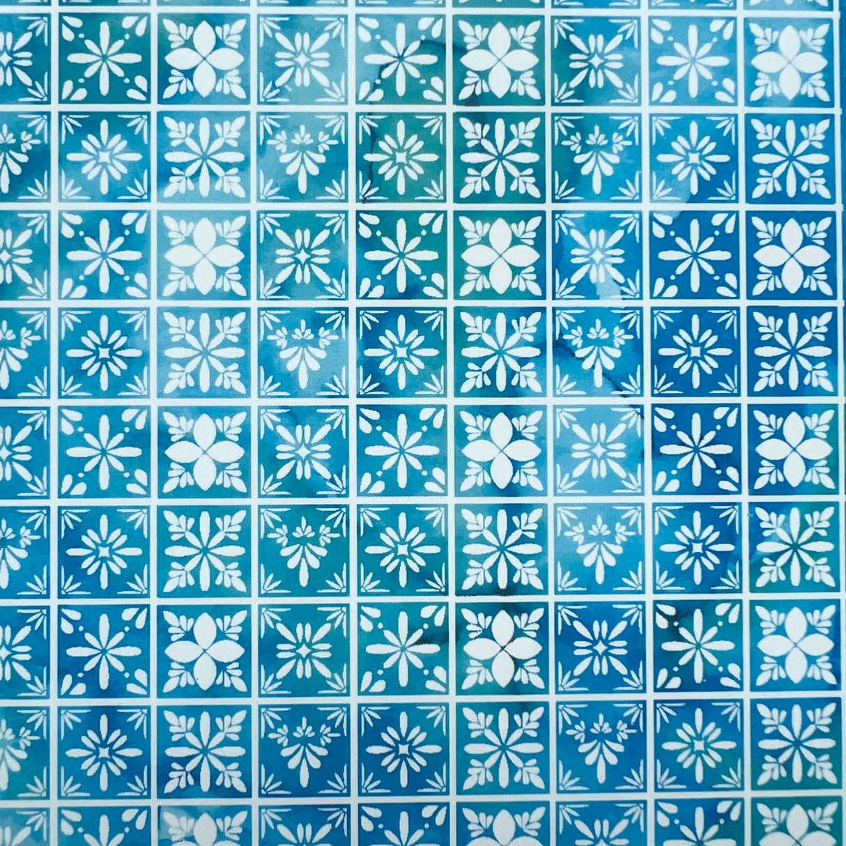 Watercolour Blue Mini Kitchen Tiles Waterslide Transfer Decal