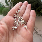 Lobster Clasps 10mm - Silver Plated Stainless Steel - 20 pack