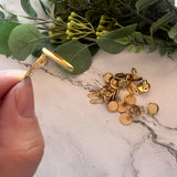14mm Minimalist Bezel Clip-On Earrings - Gold Plated Stainless Steel