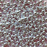 6mm Ball Posts with Loop - Bright Silver