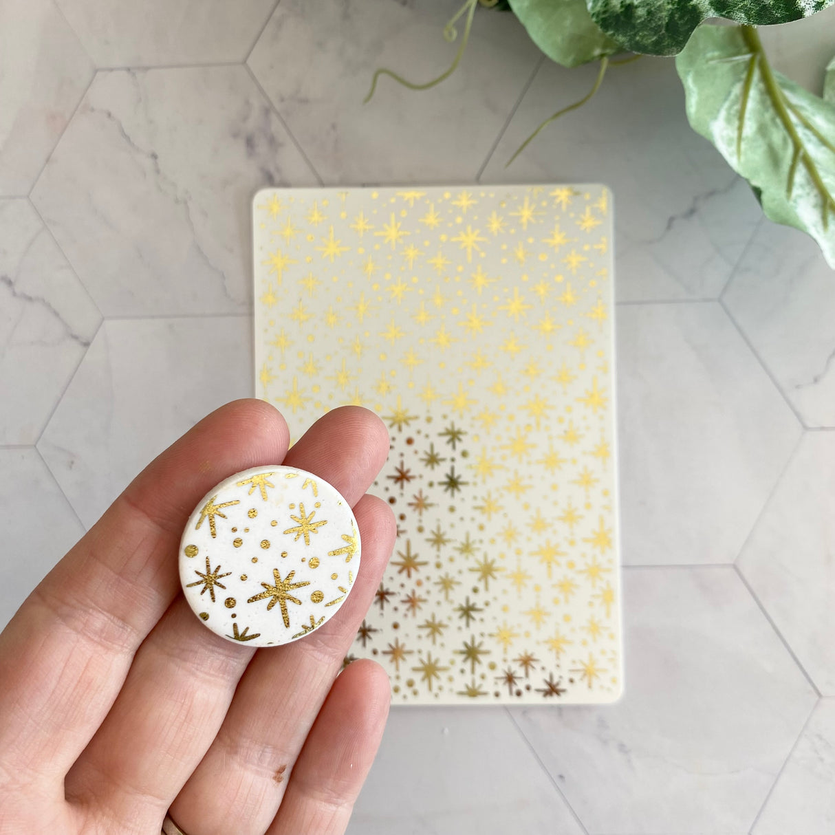 Gold Foil Starry Night - Waterslide Transfer Decal