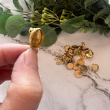 14mm Minimalist Bezel Clip-On Earrings - Gold Plated Stainless Steel