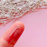 Eye Pins - Silver Plated Stainless Steel