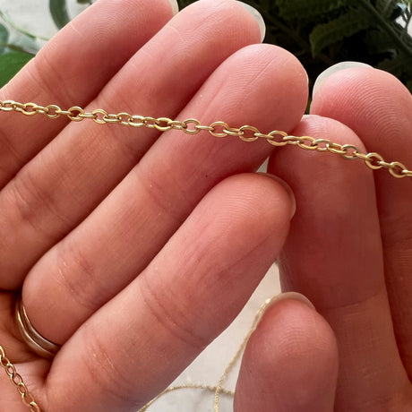 Fine Cable Chain - Gold Plated Stainless Steel - 5 metres