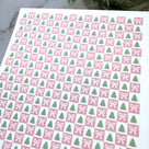 Tree & Bow Checkerboard Tiles - Water Soluble Transfer