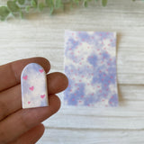 Dreamy Hearts in Periwinkle - Water Soluble Transfer