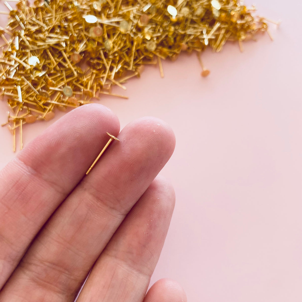 4mm Earring Posts - Gold Plated - Surgical Stainless Steel
