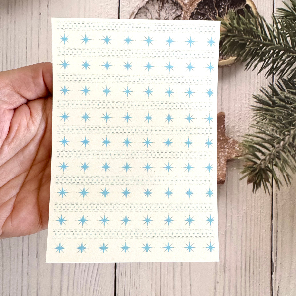 Christmas Sweater Stars - Water Soluble Transfer