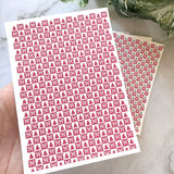 Tree & Bow Checkerboard Tiles - Water Soluble Transfer