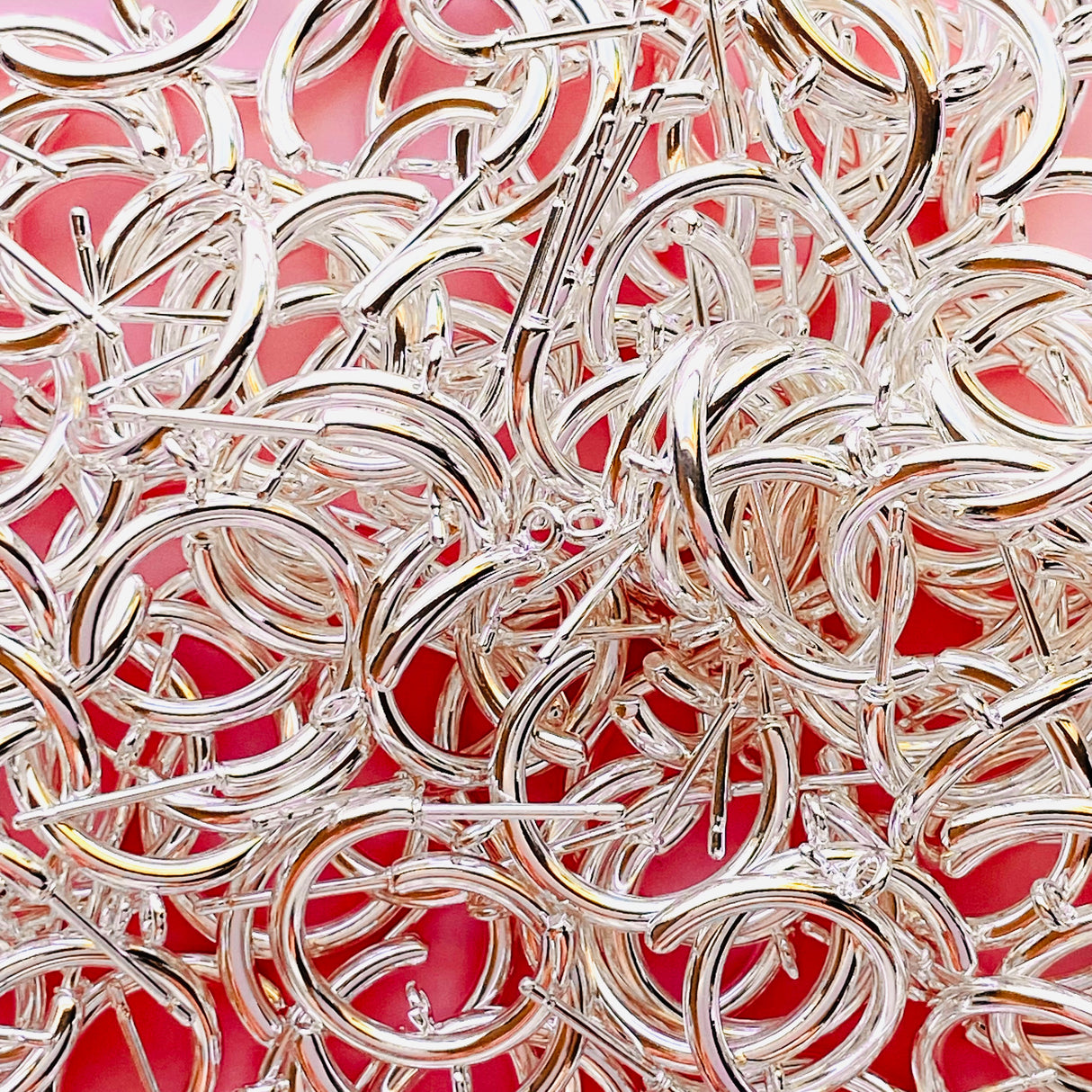 Half Hoop with Loop - Bright Silver