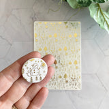 Gold Foil Snowmen and Reindeers - Waterslide Transfer Decal