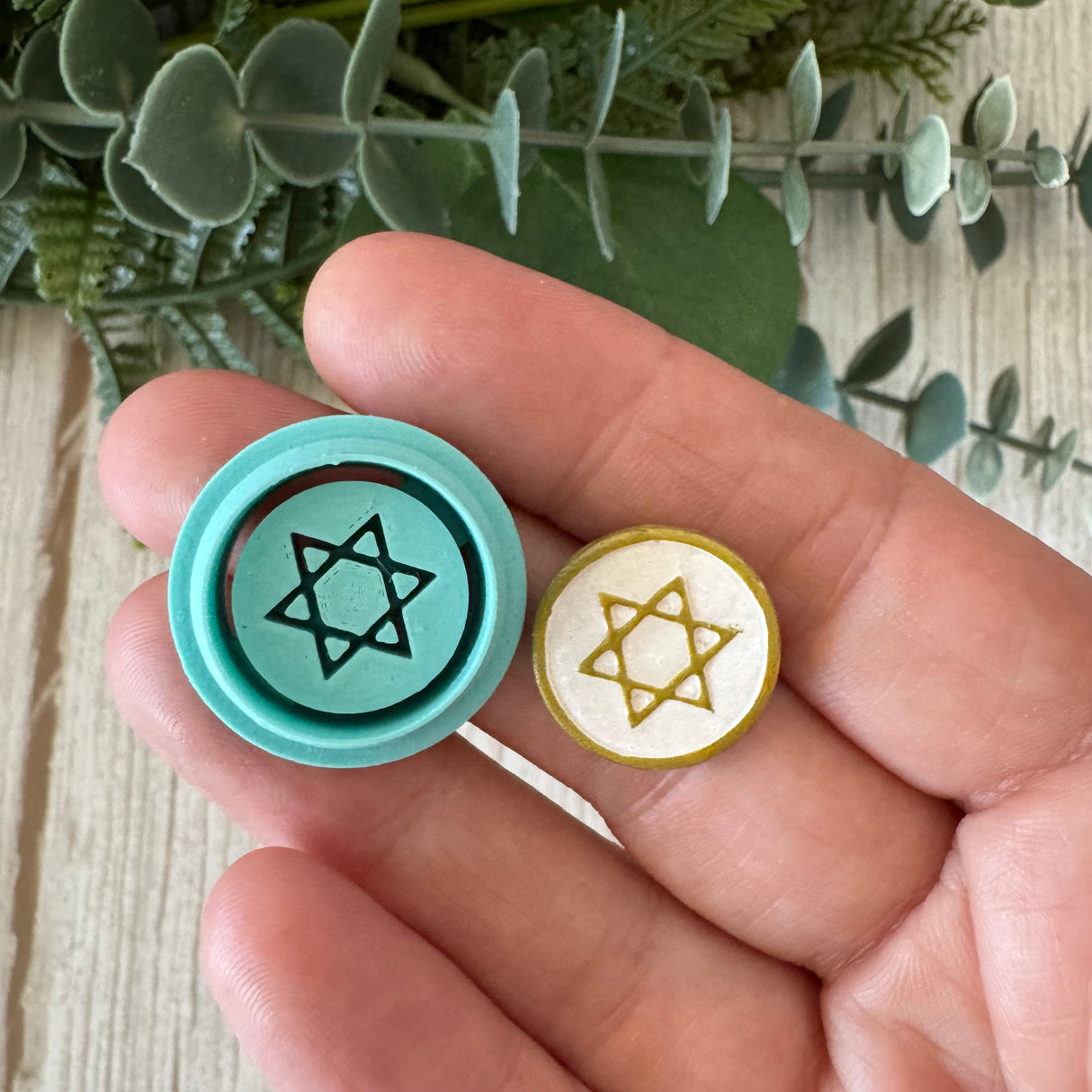 Star of David Faux Enamel Charm Cutter