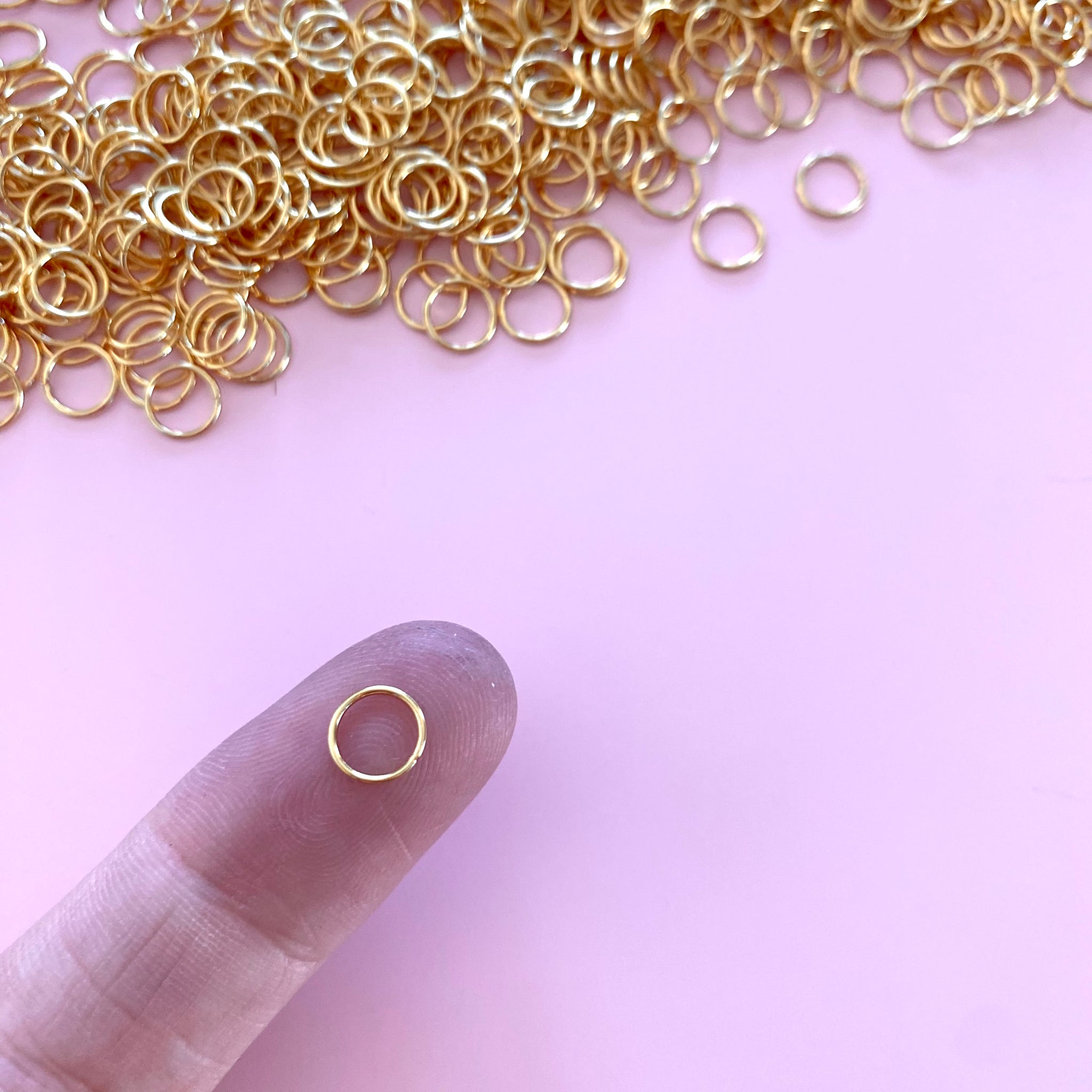 7mm Jump Rings Gold Plated Surgical Stainless Steel MyClayCo