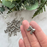 Classic Bow Charms - Stainless Steel - 10 pack