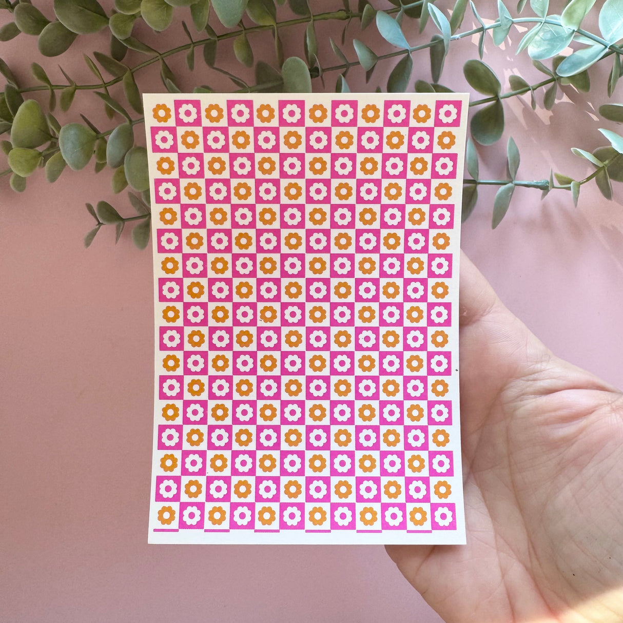 Tiled Retro Flower - Water Soluble Transfer