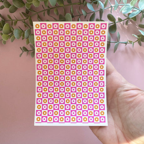Tiled Retro Flower - Water Soluble Transfer